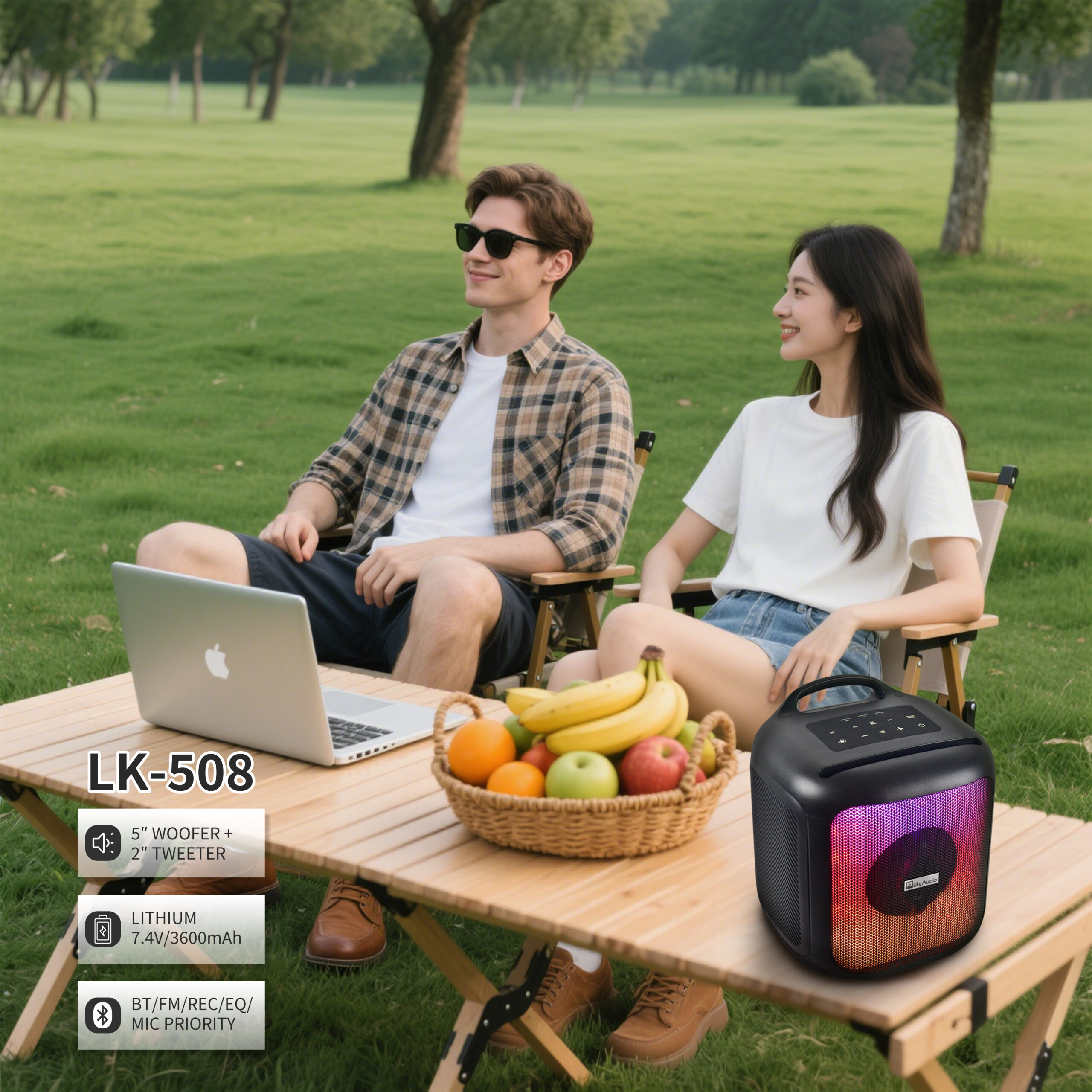 LK-508 5″ Bluetooth Party Speaker
