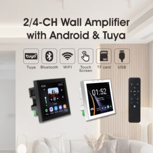 2/4-CH Wall Amplifier with Android & Tuya