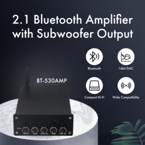 2.1 Bluetooth Amplifier with Subwoofer Output